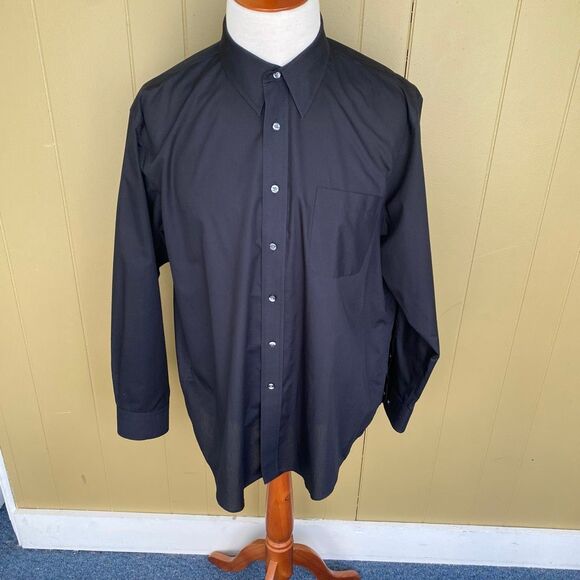 Croft & Barrow men 18 34/35 cotton blend wrinkle resistant button down shirt - Picture 1 of 7